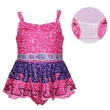 Load image into Gallery viewer, 2019 New Lol cute children's one-piece swimsuit rainbow cartoon pattern girls swimwear children swimsuits lol kids bathing suit