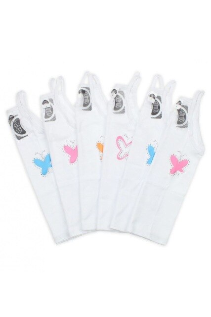 Silver Underwear Clothing 6'lı Female Child Rope Strap Cubic Zirconia Athlete 040-3055-027