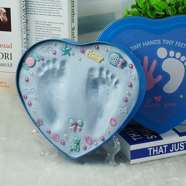 Baby Hand Print Footprint Imprint Kit Baby Handprint Mud And Foot Print Baby Souvenirs Baby Hand And Foot Mold Hundred Days Gift