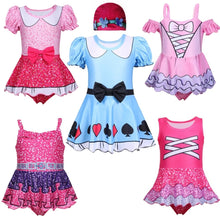 Load image into Gallery viewer, 2019 New Lol cute children&#39;s one-piece swimsuit rainbow cartoon pattern girls swimwear children swimsuits lol kids bathing suit
