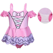 Load image into Gallery viewer, 2019 New Lol cute children&#39;s one-piece swimsuit rainbow cartoon pattern girls swimwear children swimsuits lol kids bathing suit
