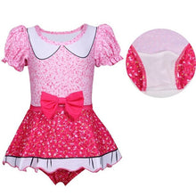 Load image into Gallery viewer, 2019 New Lol cute children&#39;s one-piece swimsuit rainbow cartoon pattern girls swimwear children swimsuits lol kids bathing suit
